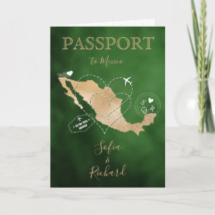 Mariage Destination Passport Gold Carte du monde M