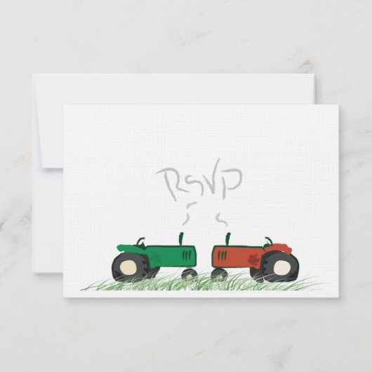 Mariage d'été à la ferme Carte RSVP (Devant)