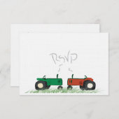 Mariage d'été à la ferme Carte RSVP (Devant / Derrière)