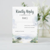 Mariage d'été au bord de l'eau RSVP (Debout devant)