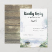 Mariage d'été au bord de l'eau RSVP (Devant / Derrière)