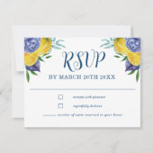 Mariage d'été au citron moderne RSVP (Devant)