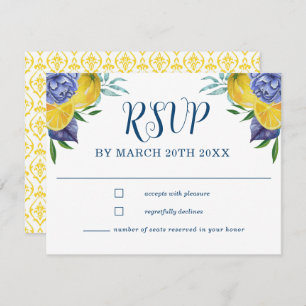 Mariage d'été au citron moderne RSVP