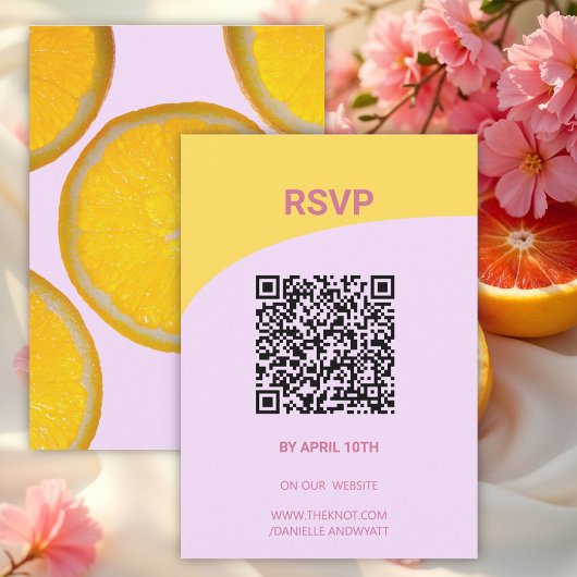 Mariage d'été italien moderne code RSVP QR