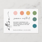 Mariage d'été moderne Cartes de code vestimentaire (Devant)