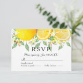 Mariage d'été moderne Lemon Boho RSVP (Debout devant)