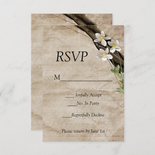 Mariage d'été RSVP (Devant / Derrière)
