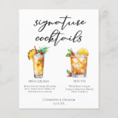Mariage d'été Signature Cocktails Menu (Devant)