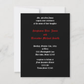 Mariage d'Halloween, Goth, Crâne, Invitation perso (Dos)
