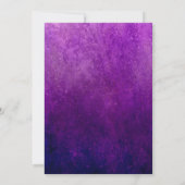 Mariage d'Halloween Purple Skull Save The Date  (Dos)