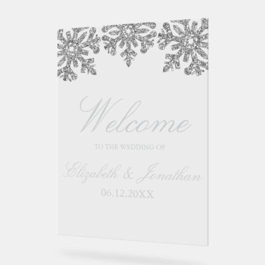 Mariage d'hiver à flocon d'argent (Angle)