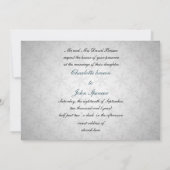 mariage d'hiver bleu cartes d'invitation (Dos)