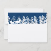 Mariage d'hiver bleu et blanc RSVP (Dos)