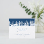 Mariage d'hiver bleu et blanc RSVP (Debout devant)