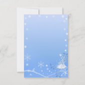 Mariage d'hiver bleu et blanc RSVP (Dos)