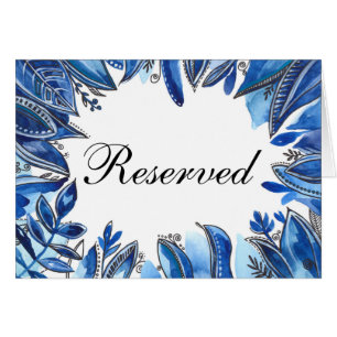 Mariage d'hiver bleu. Panneau réservé floral marin