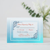 Mariage d'hiver carte RSVP (Debout devant)