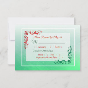 Mariage d'hiver carte RSVP