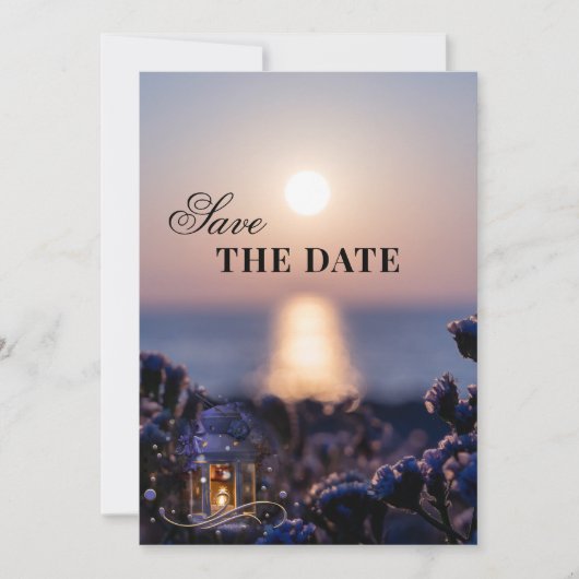 Mariage d'hiver côtier Enregistrer la carte de dat (Devant)