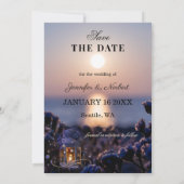 Mariage d'hiver côtier Enregistrer la carte de dat (Dos)