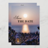Mariage d'hiver côtier Enregistrer la carte de dat (Devant / Derrière)