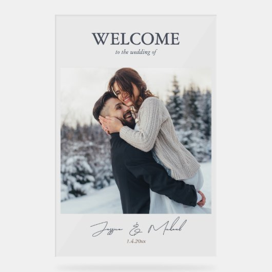 Mariage d'hiver Dusty Blue Photo Script (Recto)