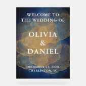 Mariage d'hiver Elegant Marine et Gold (Recto)