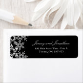 Mariage d'hiver Étiquettes de adresse RSVP (En situation)