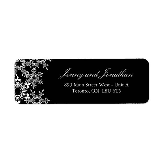 Mariage d'hiver Étiquettes de adresse RSVP (Devant)