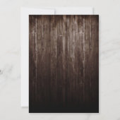 Mariage d'hiver Faire-part de mariage en bois rust (Dos)