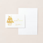 Mariage d'hiver Fête de Noël Arbre Carte Place (Affichage)