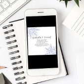 Mariage d'hiver flocon de neige bleu Save the Date