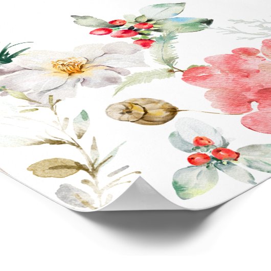 Mariage d'hiver floral 15 tables Tableau de siège (Coin)