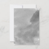 Mariage d'hiver gris aquarelle moderne réponse RSV (Dos)