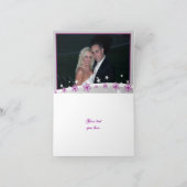 Mariage d'hiver gris argent et violet, Merci (Intérieur)