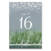 Mariage d'hiver gris pins verts numéros de table (Par défaut)