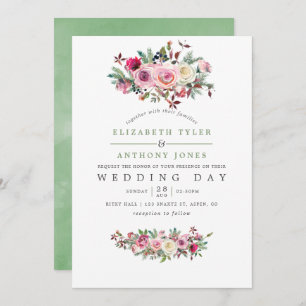 Mariage d'hiver Invitation florale