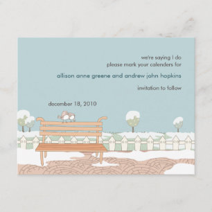 Mariage d'hiver lunatique Enregistrer la carte de