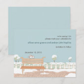 Mariage d'hiver lunatique Enregistrer la carte de  (Devant / Derrière)