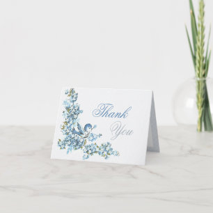 Mariage d'hiver Merci Oiseaux Bleus Vintage