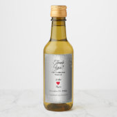Mariage d'hiver Merci Vin Étiquette bouteille (Devant)