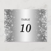 Mariage d'hiver mignon Numéro de table Carte posta (Devant)