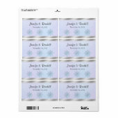 Mariage d'hiver Mini Étiquette bouteille de vin (Feuille entière)