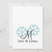 Mariage d'hiver Monogramme Mariage Invitations (Devant)