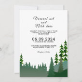 Mariage d'hiver Mountain Trees Carte d'invitation (Devant)