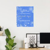 Mariage d'hiver, Poster de bienvenue personnalisé  (Bureau à domicile)