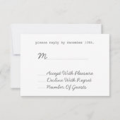Mariage d'hiver rouge de la forêt de neige RSVP (Dos)