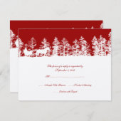 Mariage d'hiver rouge et blanc RSVP (Devant / Derrière)