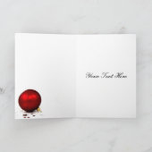 mariage d'hiver rouge Merci cartes (Intérieur)