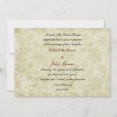 mariage d'hiver rouge rustique Cartes d'invitation (Dos)